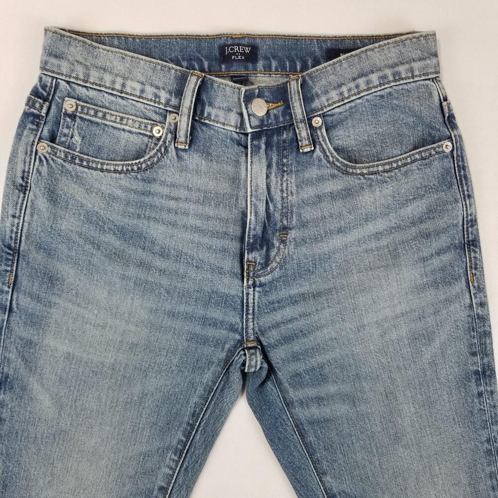 J Crew Jeans Mens 28x30 Blue Slim Flex Medium Wash Denim Stretch Classic Style - Picture 3 of 13
